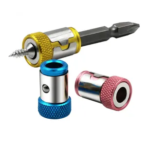 Strong Magnetic Screwdriver Bits Ring Metal Screw Bit Holder for 1/4 Inch Drill and Electric Screwdriver Bits