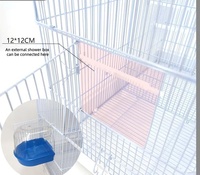 Cage de Vol et d'Élevage Professionnelle pour Perroquets - Villa pour Oiseaux en Fer Robuste avec Plateau Coulissant Facile à Nettoyer pour Utilisation Intérieure/Extérieure