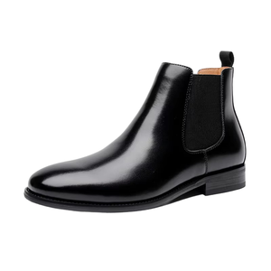 Nouvelle Arrivée Bottes Chukka Western pour Hommes, Bottines en Cuir à Plateforme, Bottes Habillées Tendance, Antidérapantes, Respirantes, Hiver - Product Image 1