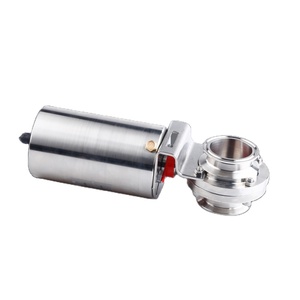 Sanitary Pneumatic Actuator Clamp Water Valve Food Grade Stainless Steel 304 316L Pneumatic butterfly Valve - Product Image 3