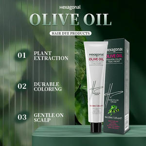 Shampoo <span class=keywords><strong>Colorante</strong></span> Professionale OEM per <span class=keywords><strong>Capelli</strong></span>, Nero Permanente Senza Ammoniaca, Marrone Scuro a Lunga Durata con Olio d'Oliva ed Erbe - Product Image 4