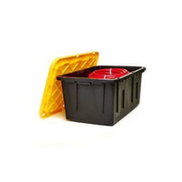 Boîte de rangement en plastique de 102 L, grande boîte de rangement verrouillable, bac de rangement en plastique