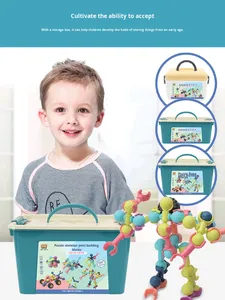 Blocs de construction éducatifs en plastique ABS pour enfants, 40 pièces, articulations squelettiques, jouets de bureau pour la maternelle, unisexe, âges 3-6 ans - Product Image 3