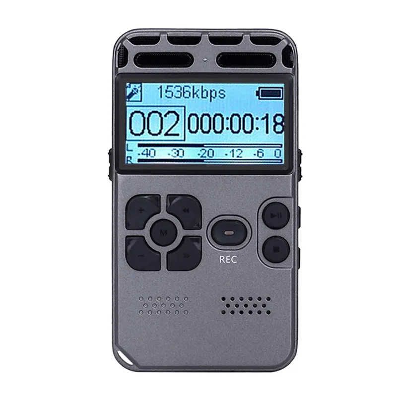 8GB 휴대용 소음 감소 1536KBPS HD 디지털 오디오 음성 레코더 강연회 인터뷰 테이프 레코더 MP3