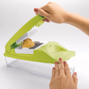 Easy Clean Hand Operated <b>Vegetable</b> <b>Slicer</b> Dicer Chopper with Storage Box for Household Cooking Use - Product Image 2