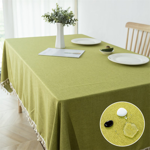 Mantel Moderno Cuadrado de Poliéster No Tejido de Alta Calidad, con Borlas, Sin Arrugas, con Diseño Floral, para Uso en Interiores y Exteriores - Product Image 2