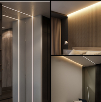Profilés en aluminium extrudé pour bande LED, carrés, en alliage d'aluminium, blanc et noir, pour la décoration intérieure et les bandes LED de sol.