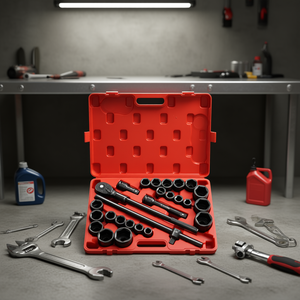 Jeu de douilles à chocs 27 pièces, entraînement 3/4 po, SAE 7/8 à 2 po et métrique 22 à 50 mm, finition chromée, outil de qualité industrielle - Product Image 2