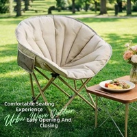 Chaise de camping portable Moon Chair, chaise pliante inclinable avec siège rembourré, chaise de plage pour le camping