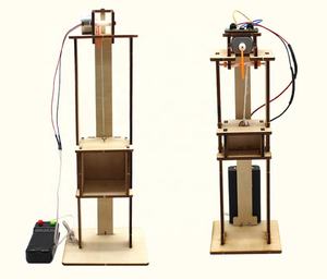 Elevador de Escalera Manual para Experimentos Científicos de Estudiantes de <span class=keywords><strong>Primaria</strong></span> y Secundaria, Tecnología de Ensamblaje Eléctrico, Pequeño Kit Educativo de Bricolaje de Madera - Product Image 6