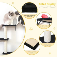 Vente en gros étagère murale en flanelle pour chat hamac pour chat cadre mural d'escalade en forme d'arbre à chat