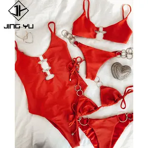 High Quality Oem Bikini Swimwear 2023 Vintage Embellished Swimwear Customize Sexy Women Two Piece Swimsuit Bikini Set Swimwear