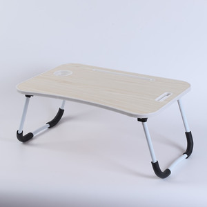 Fabrika ucuz MDF taşınabilir katlanır dizüstü bilgisayar masası ahşap katlanır bilgisayar masası yatak - Product Image 4