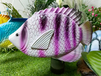 Lampe LED en forme de poisson marin en résine et fibre de verre, nouveau type, décorations lumineuses pour les vacances, le paysage, le jardin, le parc, étanche, suspension en forme de poisson