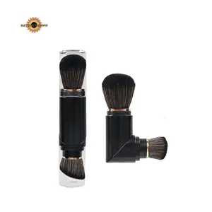 Großhandel Soft Synthetic Hair Travel Mini Make-up Pinsel Sets Neue tragbare Doppelkopf drehbare Kunststoff griff Foundation Brush