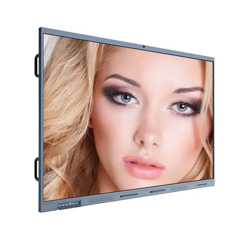 Interaktif beyaz tahta 65 inç akıllı TV interaktif akıllı tahta sınıf kullanımı için 20 noktalı dokunmatik ekran beyaz tahta yazılımı