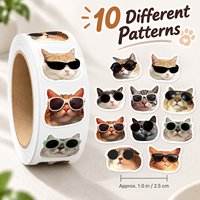En gros Personnalisé Imprimé Kawaii DIY pour Washi Tape Rouleaux Adhésif Acrylique Logo sur Feuille de Masquage Colorée
