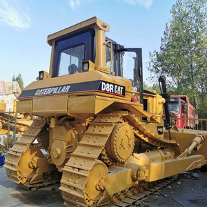 Topadora de cadenas Caterpillar D8R amarilla con capacidad de nivelación de 8.6m, equipo de construcción de alta eficiencia - Product Image 1
