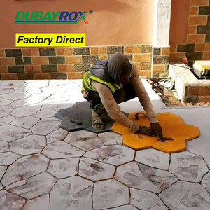 Moldes de Goma para Concreto con Diseño de Flores Grandes, Tapetes con Textura de Piedra, Patrones de Impresión Decorativos para <span class=keywords><strong>Cemento</strong></span> - Product Image 2