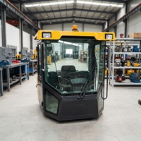 Rakitan Kabin Loader OEM Kustom dengan Sertifikasi Perlindungan Keselamatan ROPS FOPS untuk Kabin Backhoe Tugas Berat