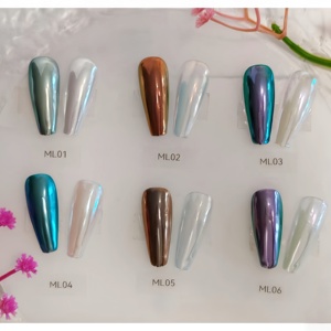 Polvo de Aurora para Uñas LIBO de Alta Calidad, Súper Brillante, Efecto Cromo Espejo, Luz de Luna, Polvo Fino de Aurora - Product Image 4