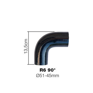 Intercooler à courbe réduite Manitor 51/45 mm, modèle R6 90, produit - Product Image 2