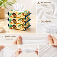 Lingettes pour bébé personnalisées écologiques épaissies à texture perlée avec couvercle rabattable pour peaux sensibles