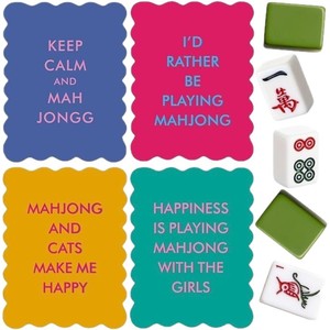 Juego de 1 Pieza para Barajar Cartas de Mahjong, Agitador Plegable de PVC con Diseño de Ondas, Resistente al Agua y Duradero, con Divertidos Proverbios - Product Image 5