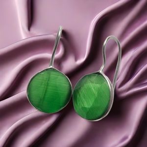 Wholesale Bulk Manufactures of Premium Quality Green Gemstone Sterling <b>Silver</b> <b>Earring</b> Gold Plated Fashion Jewelry for <b>Weddings</b> - Product Image 1