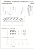 Conector de Alimentación M80 para Equipos de Automatización Industrial, Contacto Chapado en Oro de 5A, Montaje en PCB, Conector Rectangular