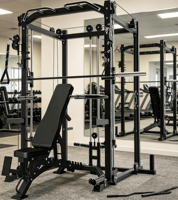 Ventes directes usine OEM : Station multifonction Smith en acier de haute qualité pour usage commercial et domestique, équipement de musculation avec banc