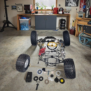 Kit de Suspensión Delantera y Trasera <span class=keywords><strong>para</strong></span> Go-<span class=keywords><strong>Kart</strong></span> de Cuatro <span class=keywords><strong>Ruedas</strong></span> HANBON, Frenos de Disco, Volante, Llantas de Mariposa de 8 Pulgadas, Aluminio - Product Image 4