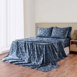 Mới nhất hot-bán Ai Cập bông in tấm Set 6 cái với OEKO-TEX tiêu chuẩn 100 sóng <span class=keywords><strong>percale</strong></span> in tấm Set - Product Image 5