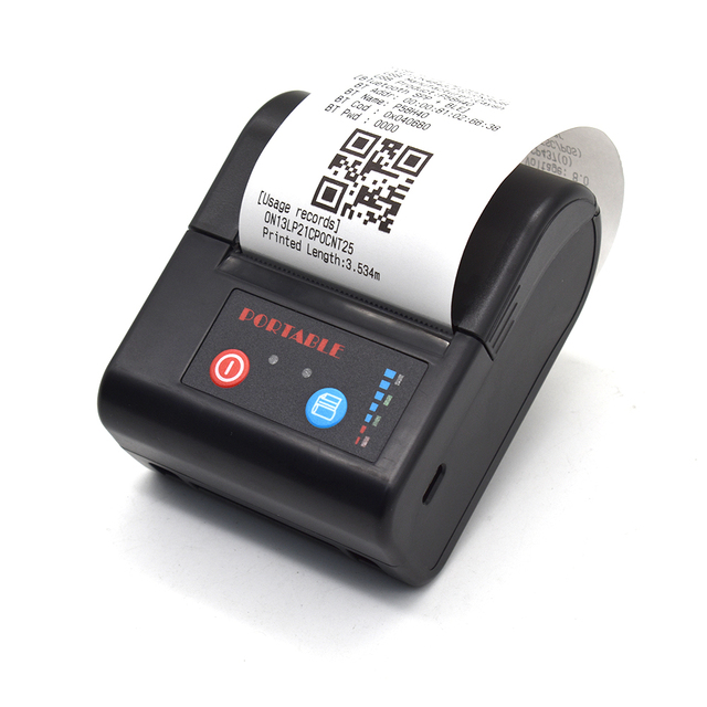 58mm Thermal Mini Receipt Printer USB BT Interface Portable Printing 2 Inch Wireless Portable Printer