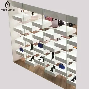 Solid surface Corians man-made white marble stone shoes display racks