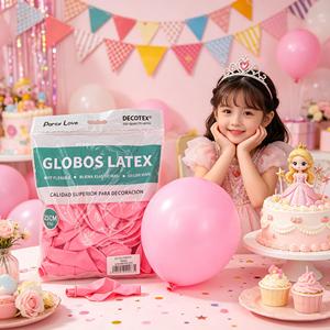 Decotex Latex Premium Quality Vivid Color Party Decoration Balloons 25Cm Pink R10 Party Decoration - Product Image 3