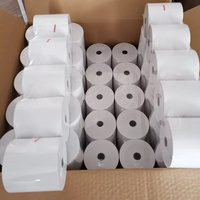 Rollo térmico de papel de caja registradora para dispositivos POS/ATM, 48gsm, 55gsm, 66gsm, 80x80mm