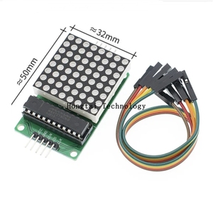 MAX7219 8*8 จอแสดงผล LED แบบดอทเมทริกซ์ MCU ไมโครคอนโทรลเลอร์โมดูลจอแสดงผลโมดูลควบคุม 5V - Product Image 2
