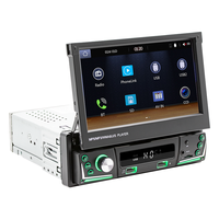 Unidad Principal Bluetooth Universal para Auto con Carga Rápida USB, Carplay y Android Auto Inalámbricos, Pantalla Táctil de 7 Pulgadas, 1 Din, Estéreo para Auto con Pantalla Desplegable