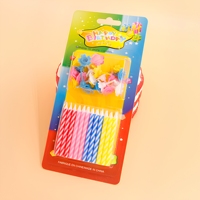 Lot de 24 bougies spirales pour gâteau d'anniversaire avec supports, diamètre 5,5 mm, en cire de paraffine, vente en gros d'usine pour le Nouvel An