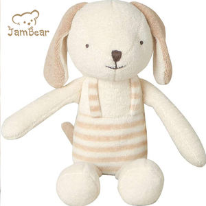 Organik pamuk bebek peluş oyuncak s bebek uyku konfor peluş oyuncak dolması hayvan peluş köpek organik bebek lovey oyuncak - Product Image 6