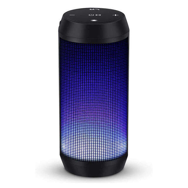 IPX6 Waterproof Loud Stereo Wireless Speakers Portable Wireless Speaker with Cool Dynamic LED Lights Bluetooth Speakers