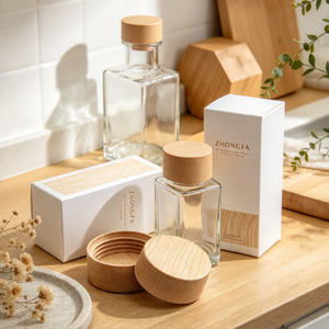 Vente en gros de couvercles en bois personnalisés pour bocaux en verre transparent pour aliments, bouteilles à café et épices, couvercles hermétiques en bois, directement de l'usine - Product Image 4