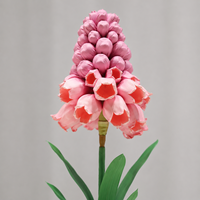 Rangkaian Bunga Hyacinth Muscari Pink, Bunga Kertas Raksasa Buatan, Dekorasi Acara Pernikahan, Pajangan Bunga Komersial