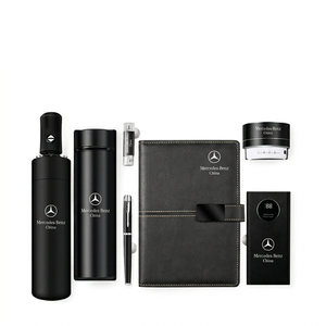 MOQ 2021 New Arrival A5 Notebook + Vacuum Flask (Temperature Display 304 Stainless Steel) + USB Flash Drive + Pen + <b>Gifts</b> Set - Product Image 1