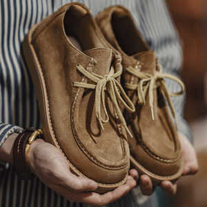 Mocasines de cuero genuino versátiles de suela blanda informales Retro nuevos de otoño 2025 para hombre - Product Image 2