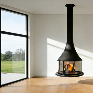 Cheminée suspendue avec tuyau de cheminée, poêle à <span class=keywords><strong>bois</strong></span>, design personnalisé, livraison mondiale - Product Image 6