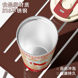 Lucky Cherry Insulated Water <b>Bottle</b> 316 Stainless Steel Dual Drink Lid Portable Straw Cup For Students Back To School - Product Image 5