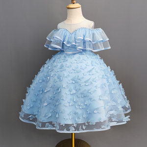 Enfant en bas âge bébé fille Tulle robe nouveau-né filles 1 an fête d'anniversaire robe moelleuse fleur bébé manches bouffantes vêtements pour les mariages - Product Image 3