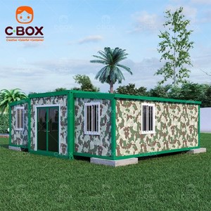 Cbox Casa Contenedor Modular Móvil para Exteriores, de Doble Ala, Expandible, para Oficina, Residencia o Campamento, con Diseño de Camuflaje, Venta al por Mayor - Product Image 1